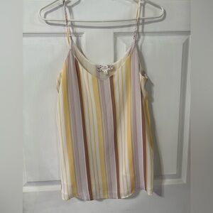 Striped Yellow and Brown Women's Top size medium Pink Republic